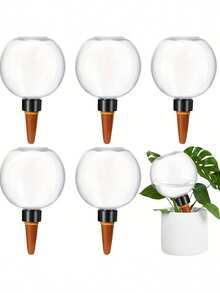 1pc Extra Large Automatic Watering Ball, Designed For Top Watering, Plastic Material, Slow Release Water, Can Be Inserted Into Terracotta Pots As A Spike Watering System - Multicolor - View 4
