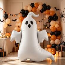 1pc 140cm Extra Large Ghost Cartoon Shaped Toy Balloon, Suitable For Halloween Theme Party, Birthday, Ghost Festival Costume, European And American Halloween, Window Display, Influencer Halloween Decoration, Party Photo Prop Balloon - View 3