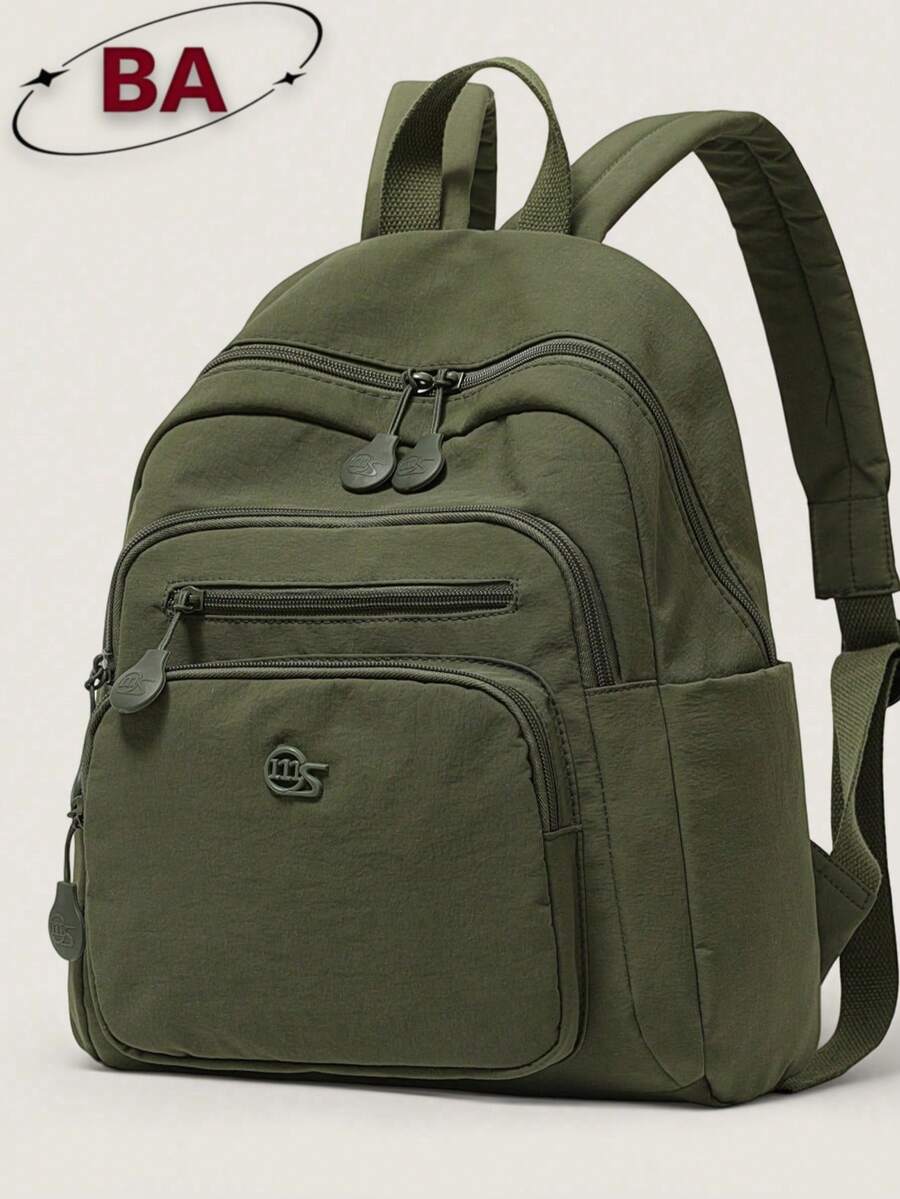 Anti-Theft Diamond Pattern Rivet Nylon Backpack For Women, Multi-Functional Fashion Daily Bag, Multi-Pocket Lightweight Travel Bag, Large Capacity Minimalist School Bag, Convenient Backpack, Suitable For Students, Travel, Vacation, Business Trips, Daily Commute, Shopping, Office, Dating, Outdoor Activities, Birthday Gift, Holiday Gift,