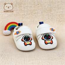 RABEISIR 婴幼儿宇航员图案运动鞋，春秋季 - 白色 - 查看 1