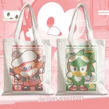Cute Sonic The Hedgehog Canvas Tote Bag, Cartoon Character Shoulder Handbag, Reusable Large Capacity Shopping Bag For Students Daily Use Asmodee - Multi-color - View 11