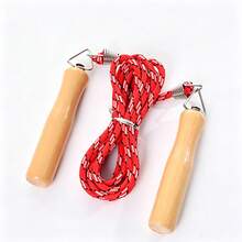 1pc Personalized Customized Spring Wooden Handle Tape-Free Student Sports Fitness 2.2m Jump Rope, Durable And Wear-Resistant, Can Be Used As Reward Gift - Multicolor - View 5
