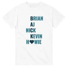 Brian  Nick Kevin Howie Boys Are Back Heavyweight Unisex Crewneck T-Shirt - 白色 - 查看 1
