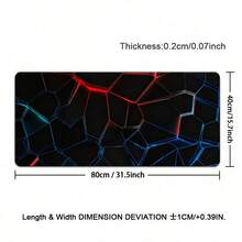1 Pc Large Gaming Mouse Pad, XXL Strata Liquid Desk Mat, Non-Slip Rubber Base Game Mouse Mat, Computer Keyboard Mats Pad, Big Mousepad, Black Line Cool Large Mousepad, For Home Office Gaming Desktop Working - View 17