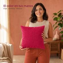 POLIGONO Cushion Cover - Hot Pink - View 2