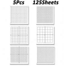 5/10pcs Mini Grid Sticky Notes (125/250 Sheets), 3x3 Inch, Multiple X-Y Axis Grid Patterns - Perfect For Office/School Supplies Organization And Note-Taking, Back To School Essential - Square (White) - View 7