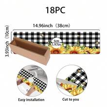 1pc Sunflower Floral Pattern Rubber Faucet Splash Guard Mat, Bathroom Faucet Anti-Splash Pad, Mud Guard, Moisture-Proof Non-Slip Faucet Mat, Kitchen Countertop Accessory. Protect Your Kitchen Countertop. - Multicolor - View 14