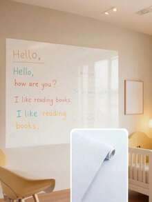 1 Roll Removable Whiteboard Wallpaper, Suitable For Walls, Doors, Glass, Easy To Peel Off Without Residue, Space-Saving, Suitable For Home, Office, Classroom, Whiteboard Sticker For Presentations And Lessons - AA - View 7