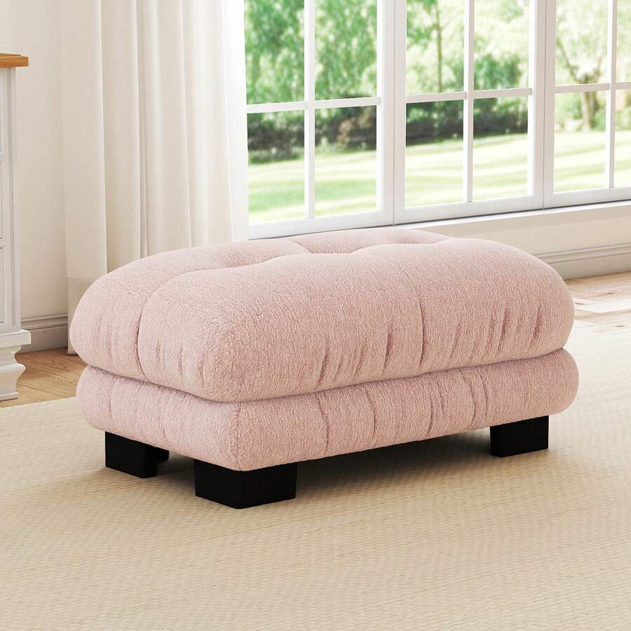 Paris Ottoman Yellow - Vintage Chenille Style - 粉色 - 查看 1
