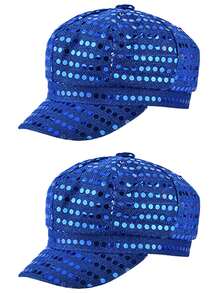 1/2pcs D EXCEED 70s Style Sequin Rhinestone Hat, Women's Party Dance Hat, Disco Daily Wear, Birthday Ball, Ballroom Stage Performance Carnival Accessory - Multicolor - View 24