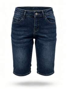 Women's Mid-Rise Skinny Casual Jeans Summer - Dark Wash - View 7