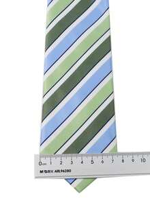 ZLQ&GOU 2 PCS Fresh Green Striped Men's Tie, Polyester Jacquard Tie & Pocket Square Set, Suitable For Gentleman College Gathering Party Neck Accessory - Mint Green - View 4