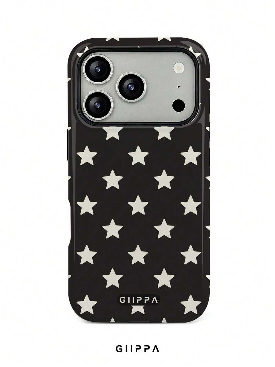 GIIPPA 1pc Star Pattern Design, Phone 17 Pro Max Phone Case, Compatible With Phone 16 Pro Max, 15 Pro Max, 14 Pro Max, Korean Style High-End Fashionable And Interesting Phone Case, Compatible With 11/12/13/14/15/16 Pro Max Plus, Elegant Design Suitable For Both Men And Women, Perfect Gift For Girlfriend On Christmas, Valentine's Day, Easter, Wedding Season And Birthday! - Multicolor - View 1