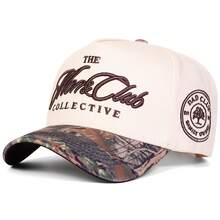 1 件 The Mare Club Collective 男士卡车司机帽，刺绣字母图案棒球帽，街头时尚五片帽，户外防晒，适合春秋旅行、海滩度假休闲 - 彩色 - 查看 4