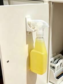 Wall-Mounted Spray Bottle Storage Rack, Multi-Functional Kitchen & Bathroom Cleaning Bottle Organizer, Space-Saving Tidy Storage, Kitchen Cabinet Organizer, Storage Room Home Bathroom Decor, Travel Essential - Multicolor - View 7