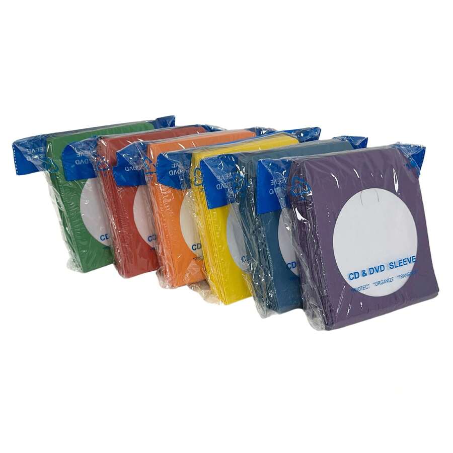 Assorted Color Paper CD Sleeves With Window  Flap - View 1