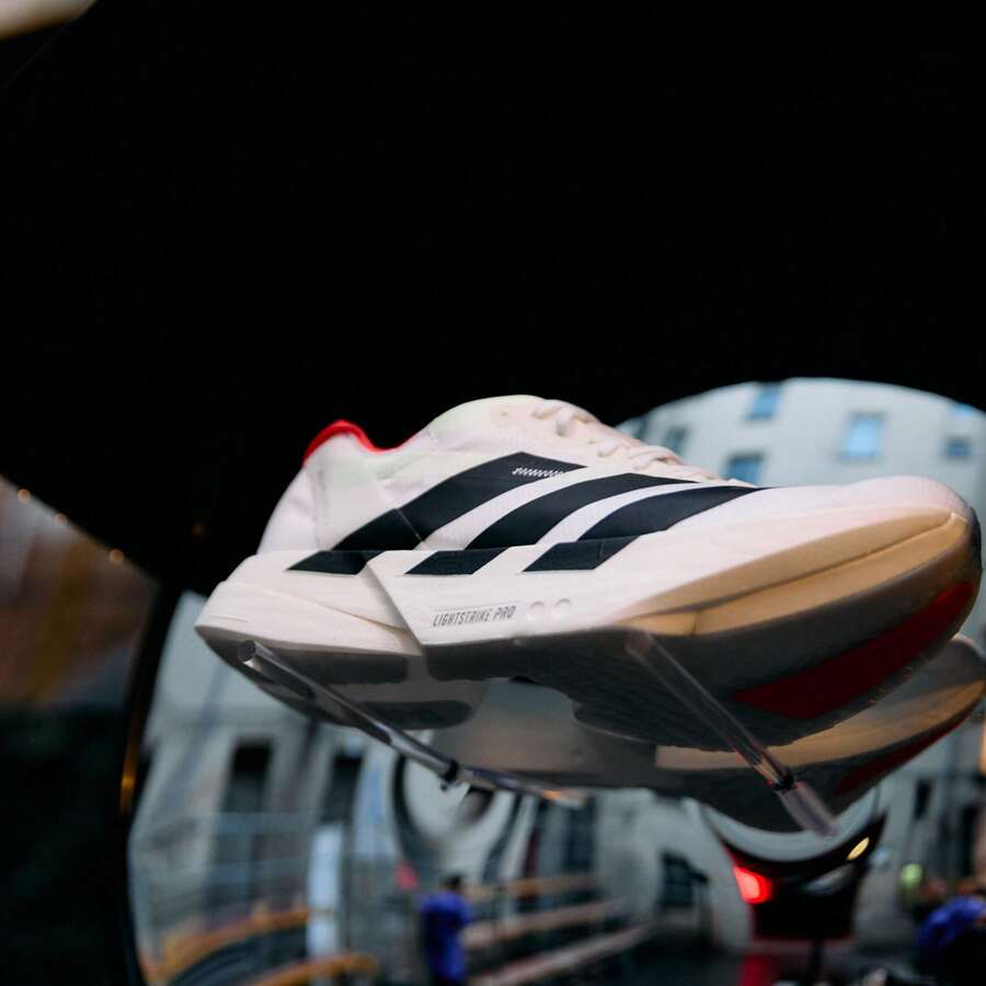 Adidas ADIZERO ADIOS PRO 4 Ultra-Light Breathable Moisture-Wicking Cushioned Professional Racing Marathon Carbon Plate Running Shoes JR1094 - White - View 1