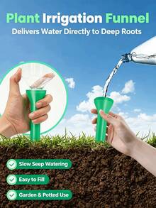 Deep Root Watering Funnel Plant Root Irrigation Tool Underground Water Injector Slow Release Watering Spike Suitable For Garden Potted Plants Vegetables Flower Beds - Multicolor - View 5