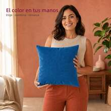 POLIGONO Cushion Cover - Blue - View 2