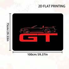 1pc Convertible Car Silhouette + "GT" Slogan Car Trunk Mat, Car Accessories, Suitable For Most Vehicles Like Sedans, Trucks And SUVs, Easy To Clean, Machine Washable, Personalized Car Trunk Mat, Car Trunk Cargo Liner - GT Sports Car - View 12