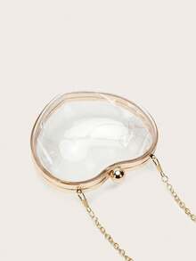 Mini Round Transparent Chain Handbag - Clear - View 7
