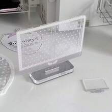 Polka Dot Star Acrylic Photo Frame Stand, 3 Inch Double Position Card Display Holder, Desktop Photocard Display Stand, Card Holder, Trading Card Case, Card Display, Card Case, Idol Support, Idol Support Goods - A - View 9