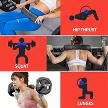 Barbell Shoulder Pad, 1pc Thickened Foam Barbell Shoulder Pad With Fixing Strap, Home Gym Fitness Equipment Accessory - A - View 6