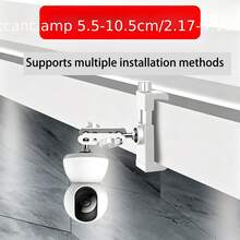 1‑2Pcs White Clip‑On Camera Bracket, Multi‑Angle Rotatable Adjustable Mount, No‑Drill Installation For Security Cameras - Multi-color - View 4