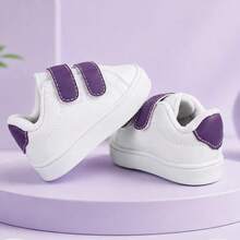 MT Mania de Tenis Tênis Infantil Casual Branco com Roxo Unissex Fechamento em calce facil Confortável Antiderrapante - Roxo - Visão 6