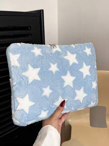 1pc Heart Style Laptop Case, Tablet Bag, Suitable For 10/11 Inch , 13/14 Inch, 15/15.6 Inch Laptop Sleeve - Baby Blue - View 3