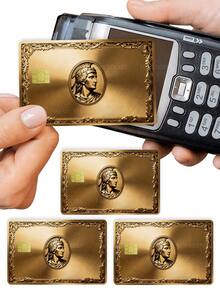 1pc Gold Ancient Roman Official Credit Card Sticker Privacy Protection Card Skin, Premium Holiday Gift PVC Material Anti-Fingerprint Anti-Scratch Wear-Resistant Card Sleeve, Suitable For Chip Cards, Bank Cards, Credit Cards, Transit Cards, Student Campus Cards Personalized DIY - Multicolor - View 4