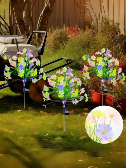 1 buah Lampu Taman Tenaga Surya Bunga Daisy Liar yang Cerah, Lampu Tancap Taman Luar Ruangan untuk Teras, Halaman Rumput, Jalan Setapak, Pagar, Dekorasi Jalan Setapak, Pernikahan, Suasana Pesta Liburan, Hadiah Ideal untuk Teman dan Keluarga, Lampu Lanskap Bunga Buatan Berwarna-warni yang Bercahaya, Cocok untuk Natal, Hari Valentine, Halloween, Thanksgiving, dan Acara Liburan Lainnya
