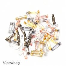 50pcs Iron Perforated Brooch Pins With Safety Clasp, Corsage Base Pins With Lock Head, Tie Pin, DIY Corsage Badge Hair Accessory Base, Jewelry Making Supplies - Brooch Base - View 7
