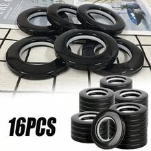 16pcs Curtain Rings, Curtain Clips, Round Plastic Rings, 40mm Inner Diameter, Quiet Low Noise Curtain Rings, Suitable For Hanging Curtains On Windows - Multicolor - View 7