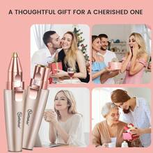Hatteker 1pc 2-In-1 Electric Eyebrow Trimmer For Women, Portable Eyebrow Shaver And Trimmer, USB Rechargeable Lipstick-Shaped Hair Remover - View 11