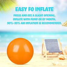 Solid-Color PVC Inflatable Beach Ball. Multiple Colors Available. Summer Water Inflatable Ball. Suitable For Beach And Pool Parties Decoration, As Well As Adult Gifts. - Multicolor - View 5
