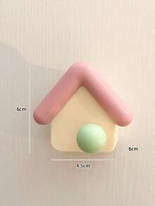 5pcs/1pc Cute House Shaped No-Drill Strong Adhesive Hooks, Decorative Practical Storage Hooks, Suitable For Bedroom Bathroom Kitchen Entryway Home Miscellaneous Storage Decoration, Room Decoration, Autumn Home Decor - Multicolor - View 17
