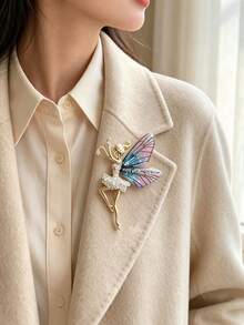 1pc Elegant Exquisite Angel Girl Brooch, Premium Creative Delicate Pin, Versatile Women's Clothing Accessory Decorative Corsage - Angel Girl Brooch - View 6
