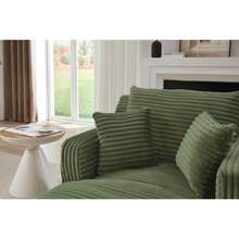 Sofa Bed Mattress - Green + Corduroy + 1 Seat - View 11