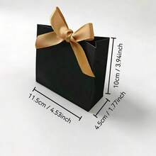 20/50pcs Mini Black Thank You Gift Boxes, Wedding Chocolate Packaging Paper With Ribbon, Holiday Gift Boxes, Small Business Supplies, Packaging Boxes, Wedding Supplies, Wedding Favors, Wedding Reception Decor, Back To School - View 3