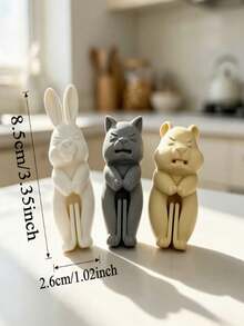 5pcs Cute Animal Shaped Bag Clips, Perfect Seal For Coffee, Grains, Candy And Snack Bags, Ideal Housewarming Gift, Fun Collectible For Snack Lovers And Home Decor Enthusiasts - Multicolor - View 5