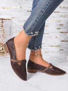 NOBLEARL Women's Fashion Solid Color Round Toe Slip-On Breathable Loafers, Casual Outdoor Tassel Buckle Decor Soft Sole Comfortable Ballet Flats - Brown - View 5