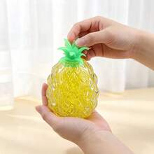 1pc Crunchy Squishy Soft Fast Rebound Transparent Pineapple Shaped Squeeze Toy, Sensory Stress Relief Squeeze Ball, Realistic Cheese Decompression Toy, Relax And Focus, Fashionable Practical Gift, Suitable For Birthday, Easter, Halloween, Christmas And Various Party Gifts - Multicolor - View 8