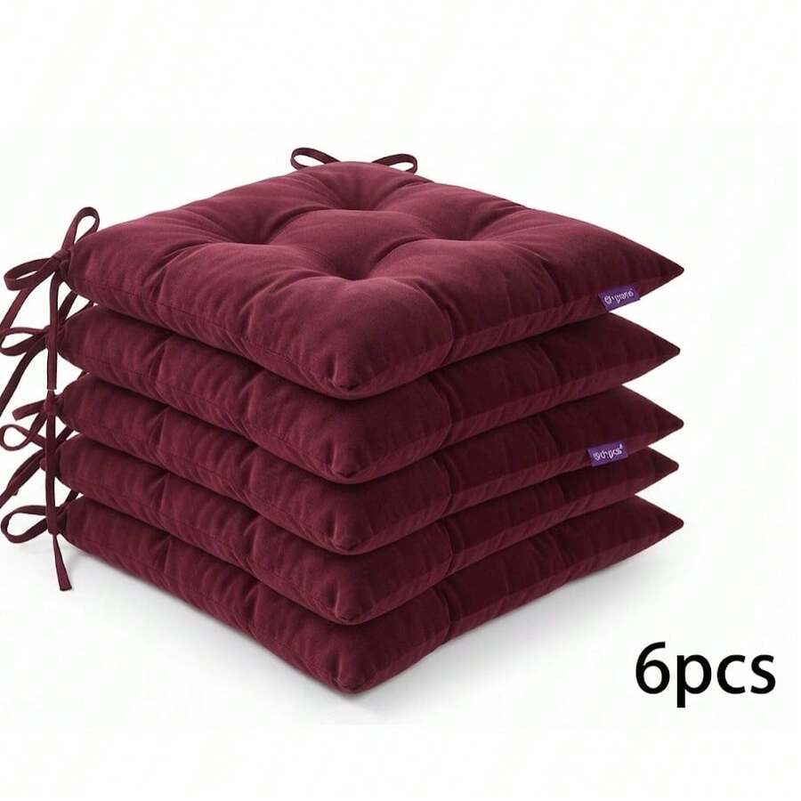 1pc 4pcs 6 Pcs Comfortable Indoor & Outdoor Seat Pads For Kitchen, Dining, Garden, Balcony & Patio Chairs - Redwood - View 1