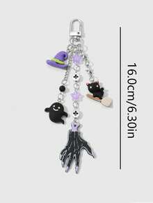 1pc Halloween Series Skeleton Palm Bat Cat Demon Castle - Multicolor - View 7