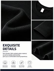 TThe Weeknd XO Til We Overdose Double Sided Tee, BlackWhiteEyePortrait Front,XO HeartGraffitiLogo&Handwritten Slogan Back, Black Cotton R&B Fan Merch - 黑色 - 查看 4