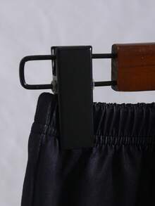Setelan Anak Perempuan Lengan Panjang Motif Kupu-kupu & Bunga, Atasan Pinggang Berkerut Samping & Celana Panjang Lebar, 2 Potong, Musim Semi/Gugur - Hitam - View 7