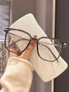 2pcs Retro Fashion Big Frame Glasses For Women, Suitable For Daily Use, Clear Lens Accessory For Computer, Reading, Gaming, TV, Mobile Phone - Multicolor - View 8