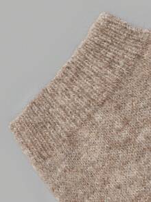 Nicenter Women's Crew Neck Raglan Long Sleeve Cable Knit Sweaters,Wool Blend, Fall Winter Clothes, Casual Elegant Fall Outfit For Women, Daily Commute Layering - Mocha Brown - View 6