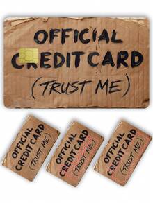1pc Funny Official Credit Card Cover Sticker Protective Card Sleeve, Paper Style "TRUST ME" PVC Material Anti-Fingerprint Durable Anti-Scratch Wear-Resistant Skin, Party Birthday Gift, Suitable For Men And Women, Small Chip Card, Bank Card, Credit Card, Transit Card, Key Card, Student Campus Card Personalized DIY, Privacy Protection - Multicolor - View 8